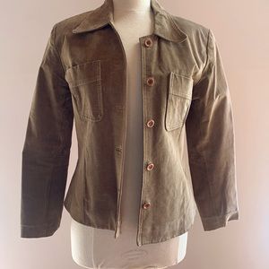 Real suede tan lined shirt jacket. BBDakota
